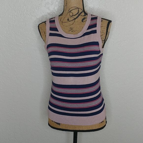 Halogen Striped Tank Multicolored Size Medium Petite - Picture 1 of 5